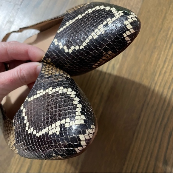 Madewell The Margot Slingback Flat in Snake Embossed Leather Women’s 7.5 - Picture 7 of 10